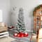 7.5ft. Pre-Lit Flocked Alaskan Artificial Christmas Tree, White LED Lights